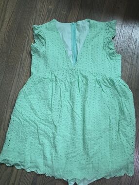 Amazon Mint Eyelet Girls' Romper